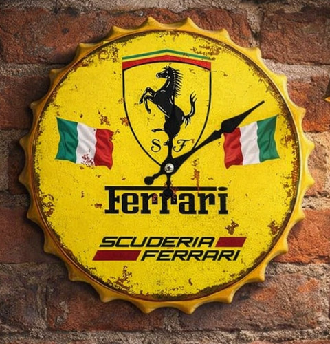 Orologio auto giallo - , ferrari